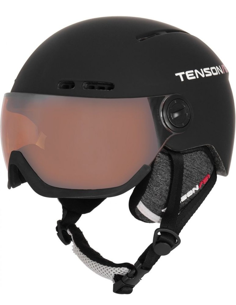 Mezczyzni Tenson Akcesoria Narciarskie | Kask Narciarski Tenson Nano Visor, Czarny