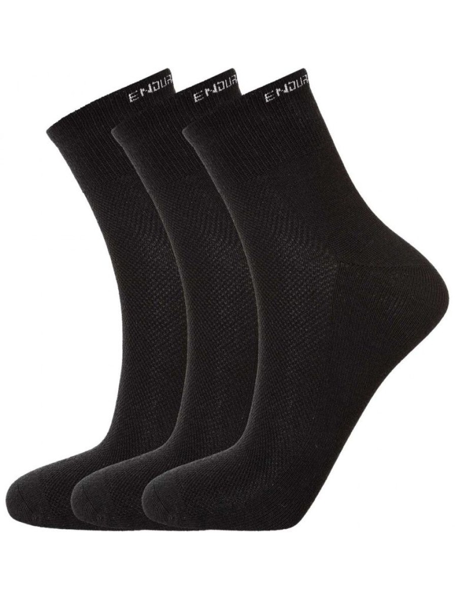 Mezczyzni Endurance Skarpetki Treningowe | Skarpetki Endurance Alcudia 3-Pack Bamboo Run Socks Quarter