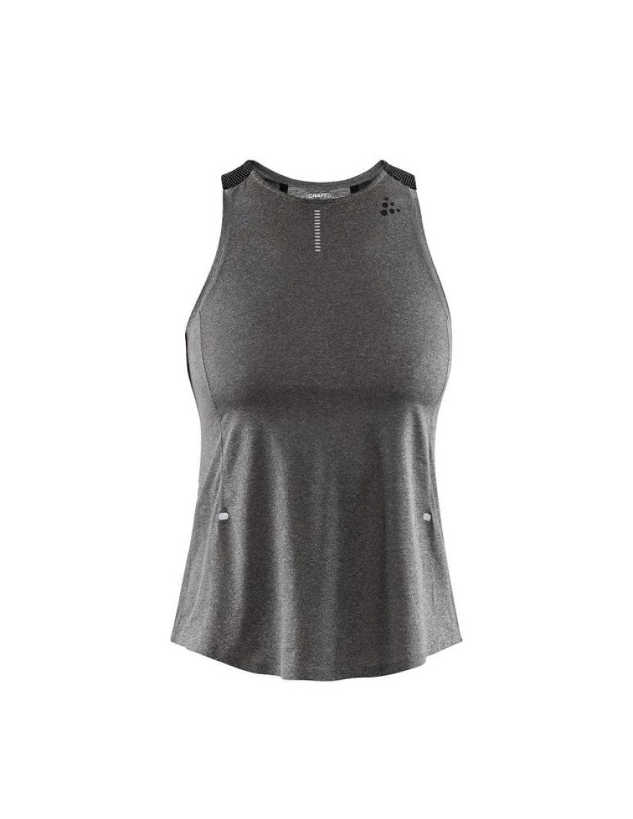 Kobiety Craft Koszulki Do Biegania | Koszulka Damska Na Ramiaczkach Craft Nanoweight Singlet W Szara