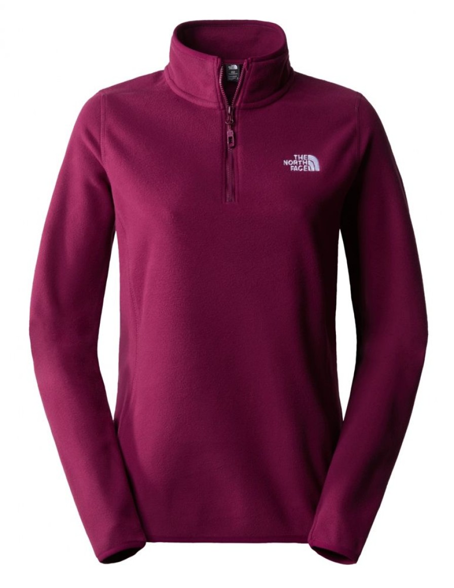 Kobiety The North Face Bluzy Trekkingowe | Polar Damski The North Face Glacier 100 1/4 Zip