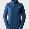 Kobiety The North Face Bluzy Trekkingowe | Polar Damski The North Face Glacier 100 1/4 Zip