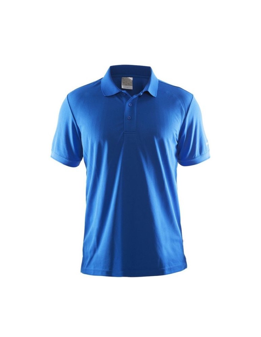 Mezczyzni Craft Koszulki Casual | Koszulka Meska Craft Polo Shirt Pique Classic Niebieska