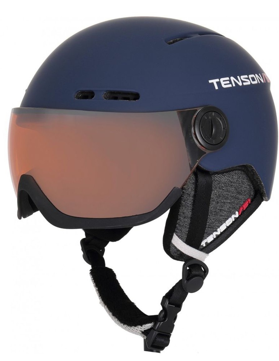 Mezczyzni Tenson Akcesoria Narciarskie | Kask Narciarki Tenson Nano Visor, Granatowy