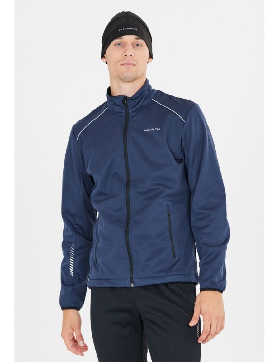 Mezczyzni Endurance Bluzy Narciarskie | Komplet Do Narciarstwa Biegowego Meski Endurance Naval Xcs Softshell