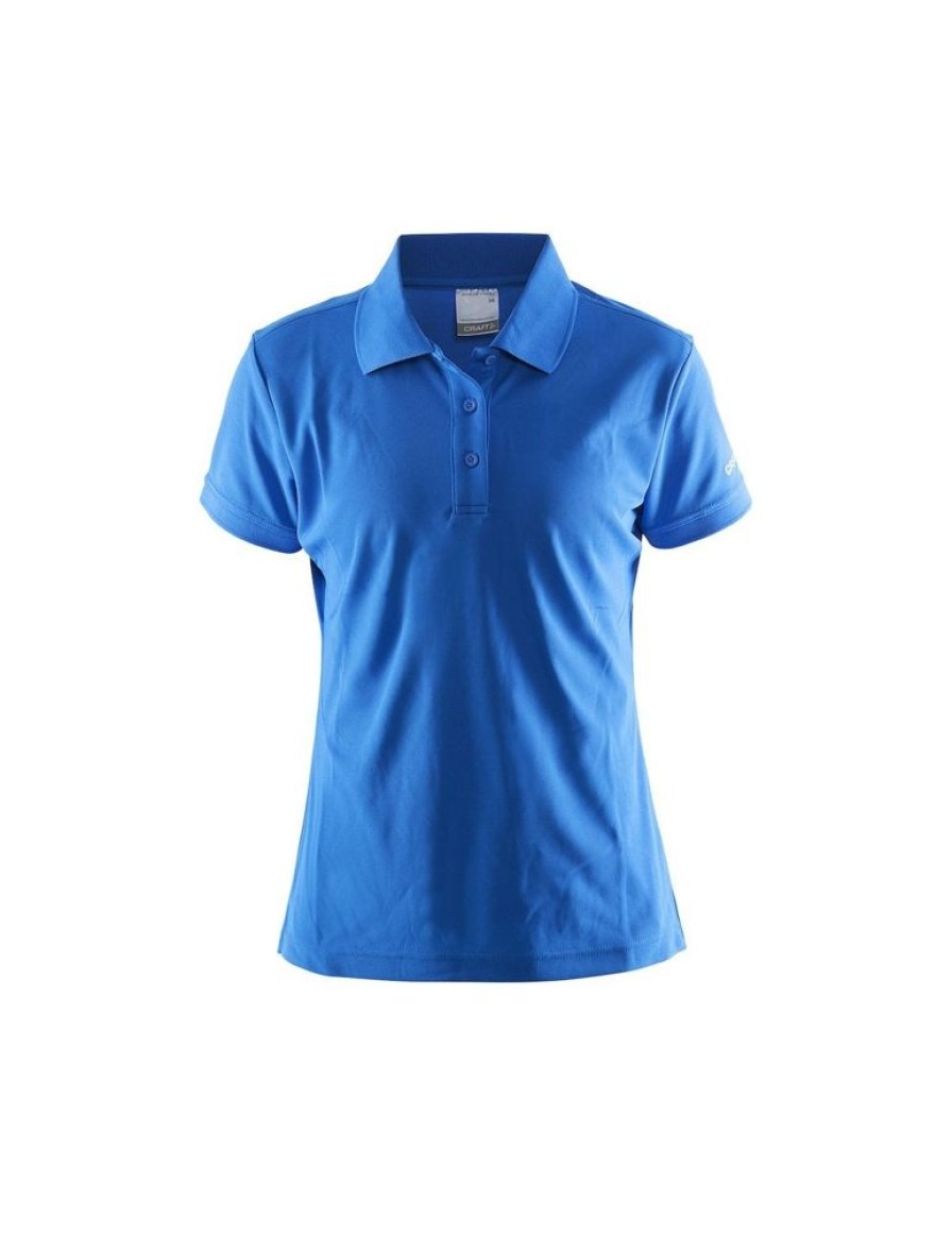 Kobiety Craft Koszulki Casual | Koszulka Damska Craft Polo Shirt Pique Classic Niebieska