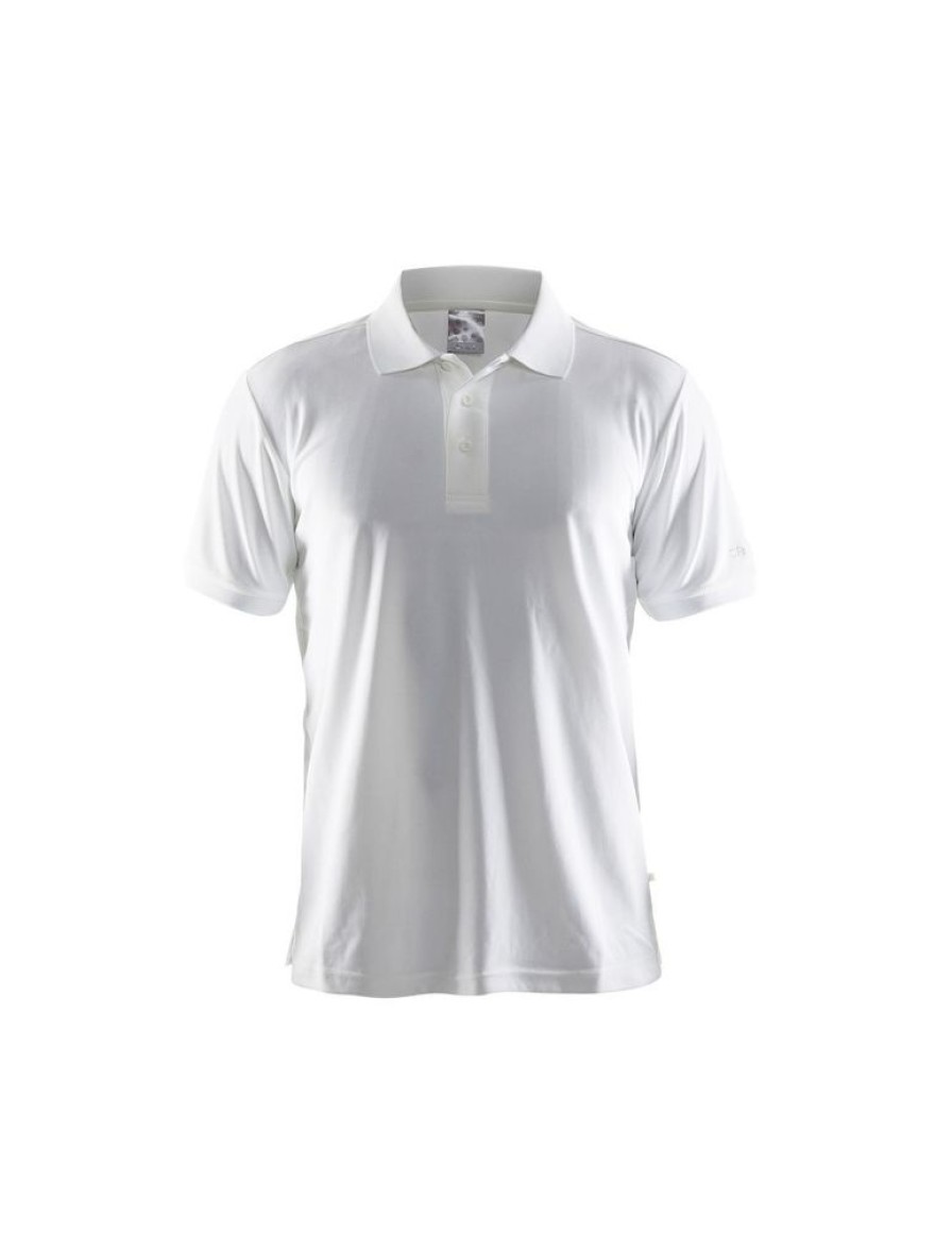 Mezczyzni Craft Koszulki Casual | Koszulka Meska Craft Polo Shirt Pique Classic Biala