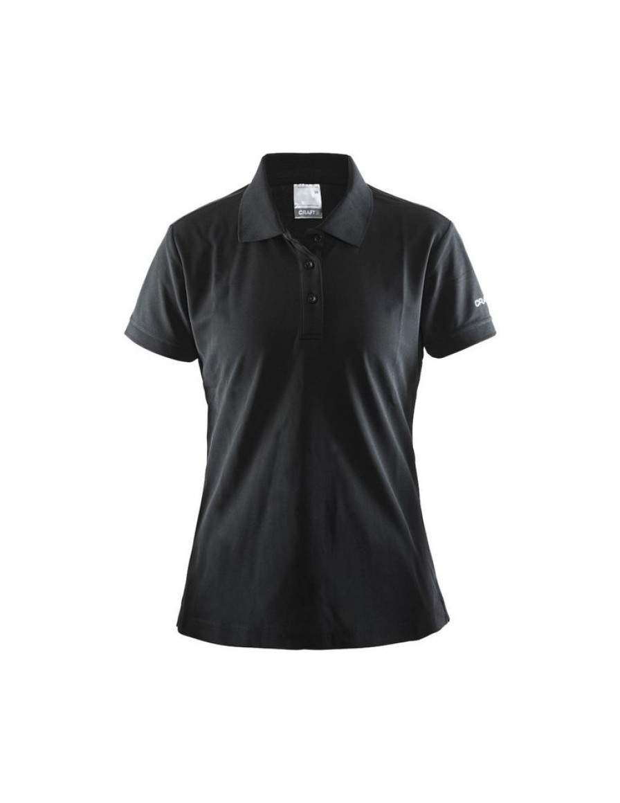 Kobiety Craft Koszulki Casual | Koszulka Damska Craft Polo Shirt Pique Classic Czarna