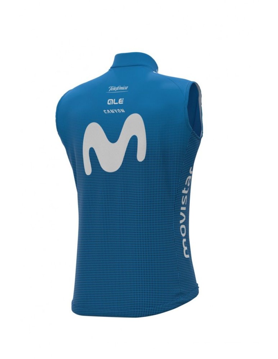 Mezczyzni Alé Cycling Kurtki Rowerowe | Kamizelka Rowerowa Meska Ale Cycling Pro Team Replica Movistar