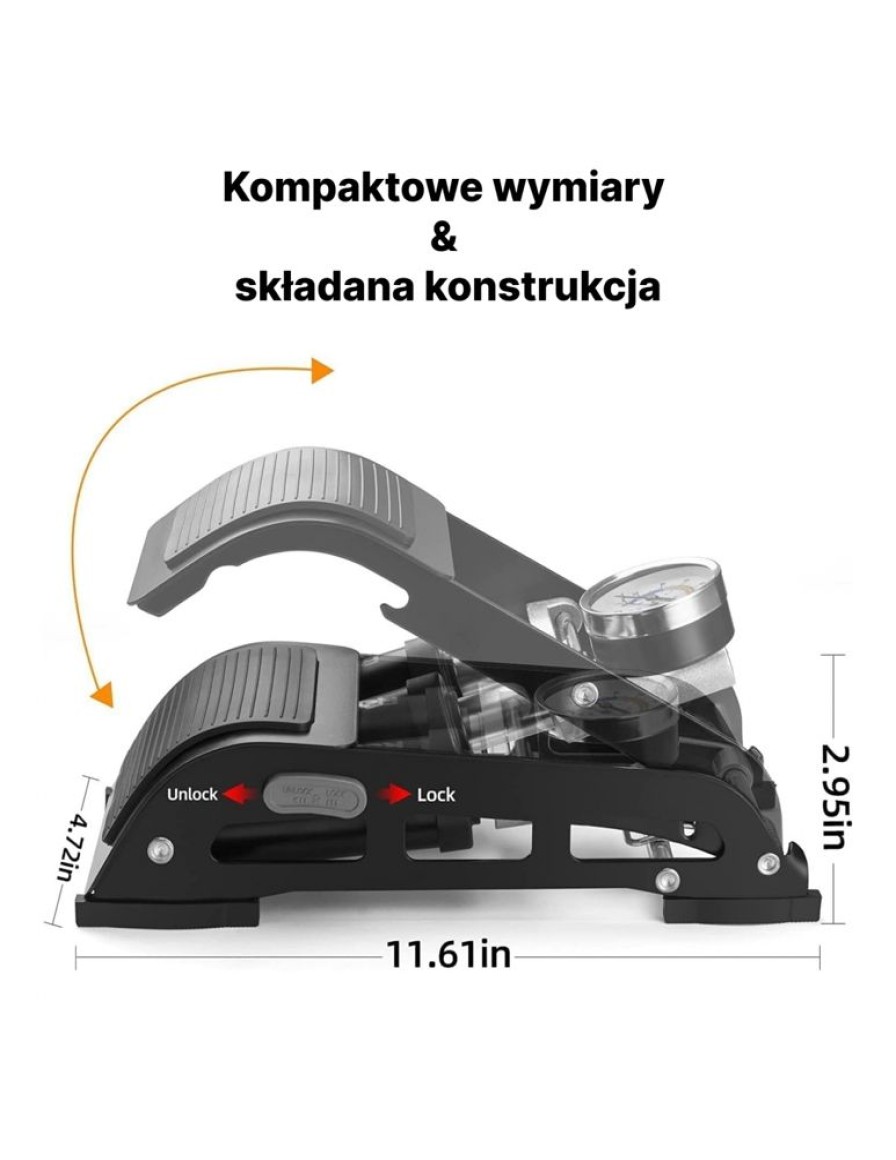 Mezczyzni Rockbros Akcesoria Rowerowe | Pompka Rowerowa Rockbros Fp4411Bk