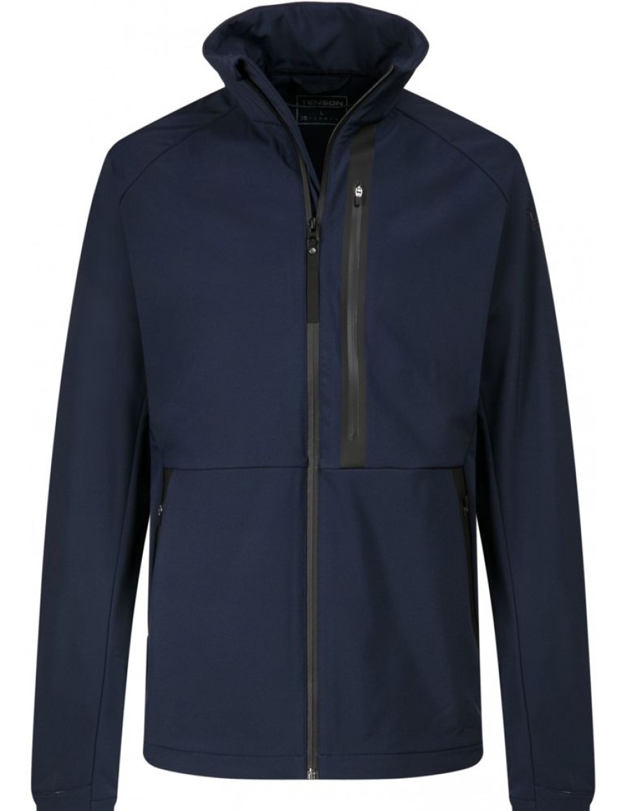 Mezczyzni Tenson Bluzy Trekkingowe | Softshell Meski Tenson Dandy Granatowa