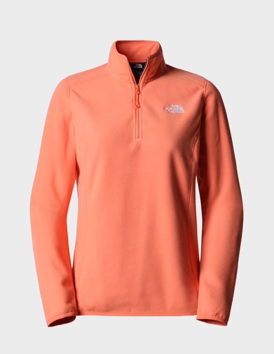 Kobiety The North Face Bluzy Trekkingowe | Polar Damski The North Face Glacier 100 1/4 Zip